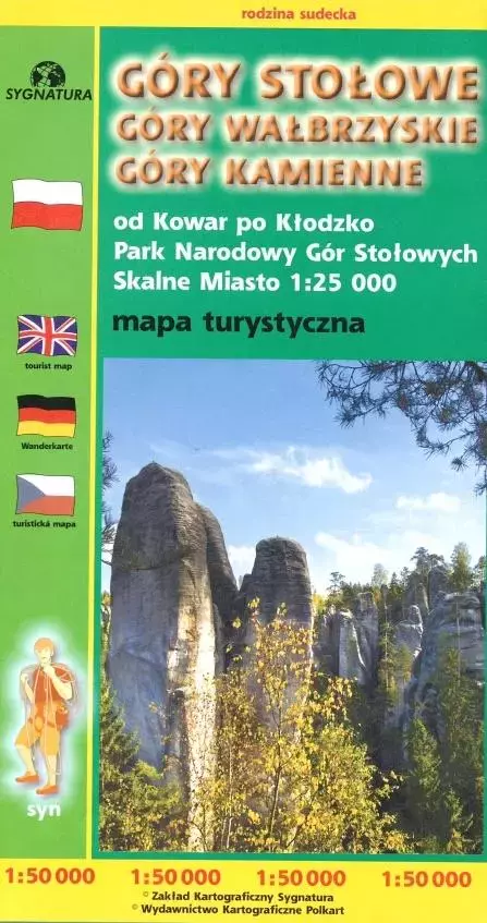Góry Stołowe, Wałbrzyskie, Kamienne. Mapa turystyczna - Książki