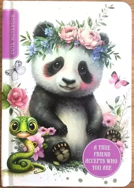 Notatnik A6/64K gładki Panda - Papiernicze i szkolne