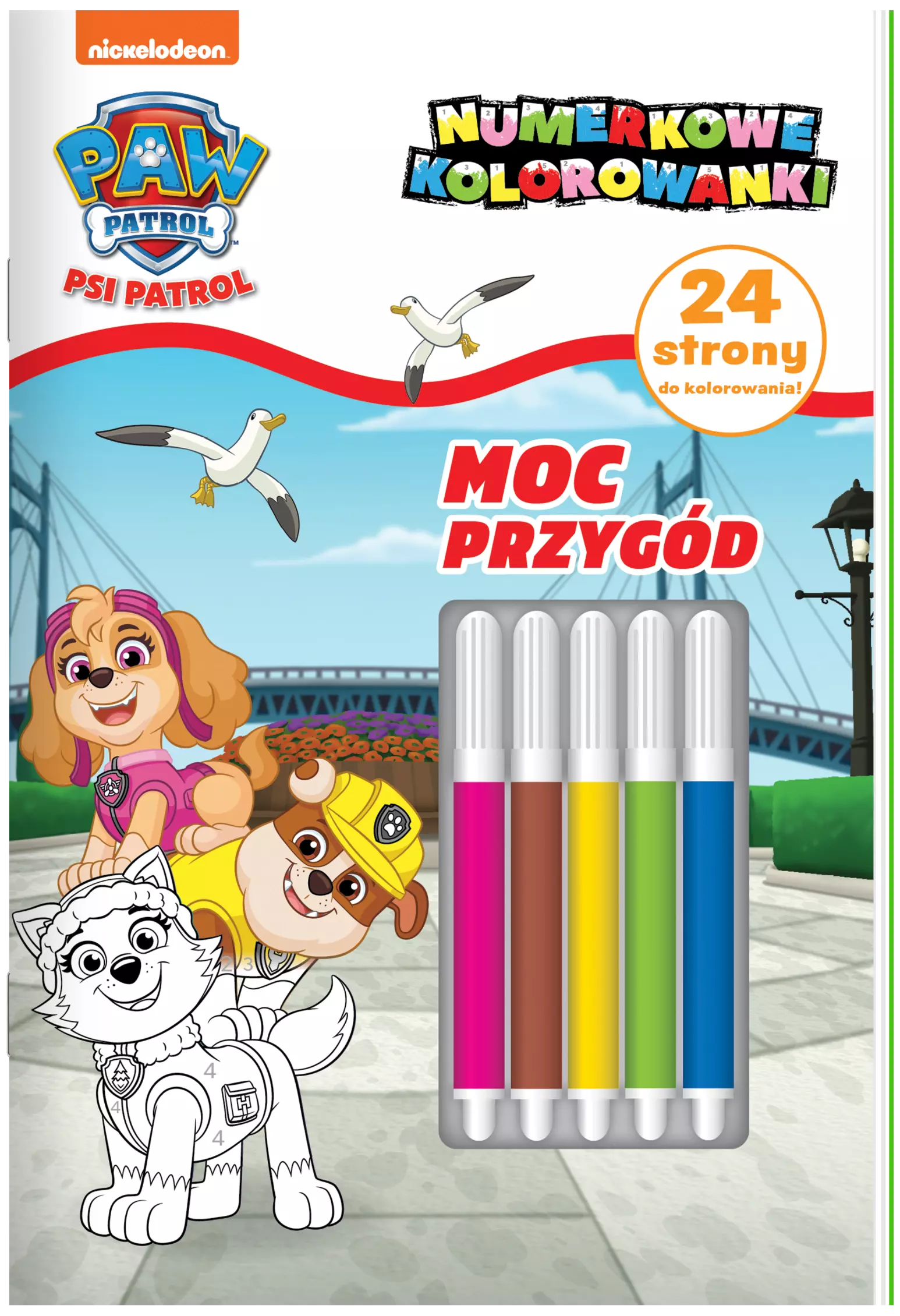 Psi Patrol. Numerkowe kolorowanki cz. 8 Moc przygód - Książki
