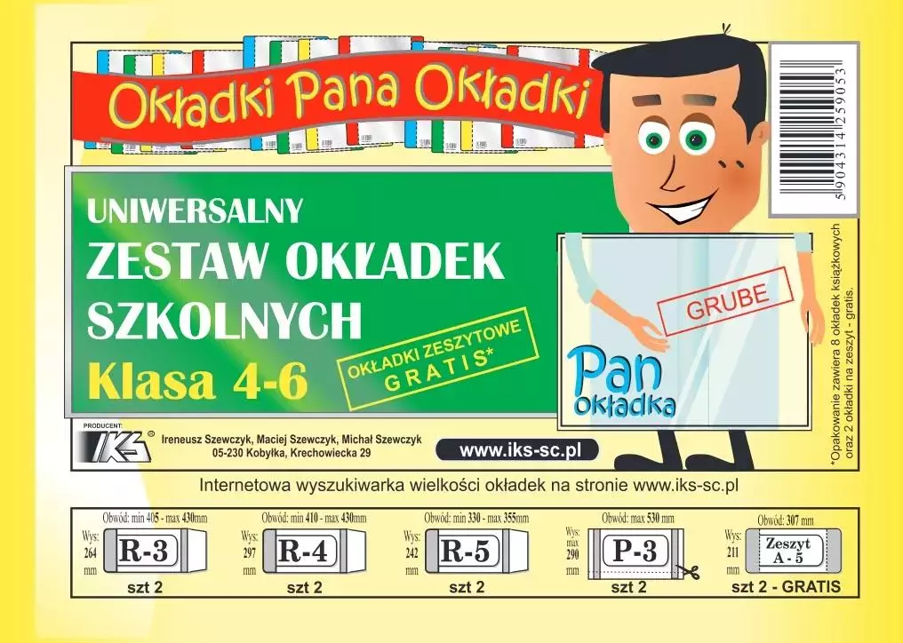 Komplet okładek kl.4-6 - Papiernicze i szkolne