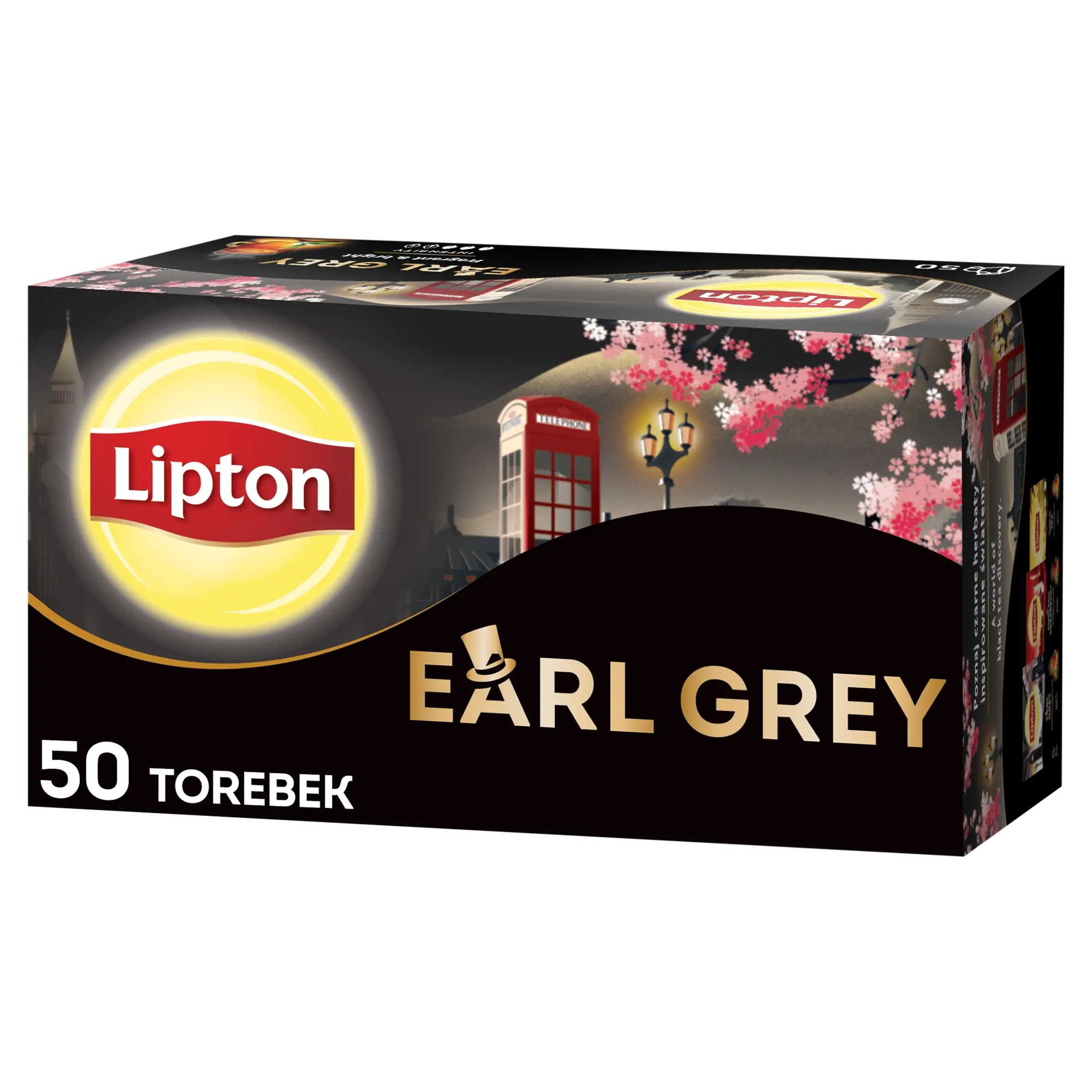 Herbata czarna Lipton Earl Grey, 75 g (50 torebek) - Papiernicze i szkolne