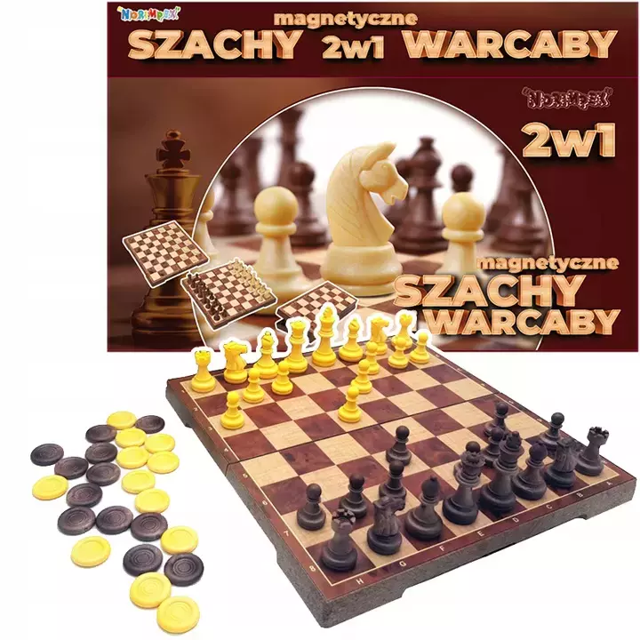 Szachy i warcaby magnetyczne 2w1 - Gry