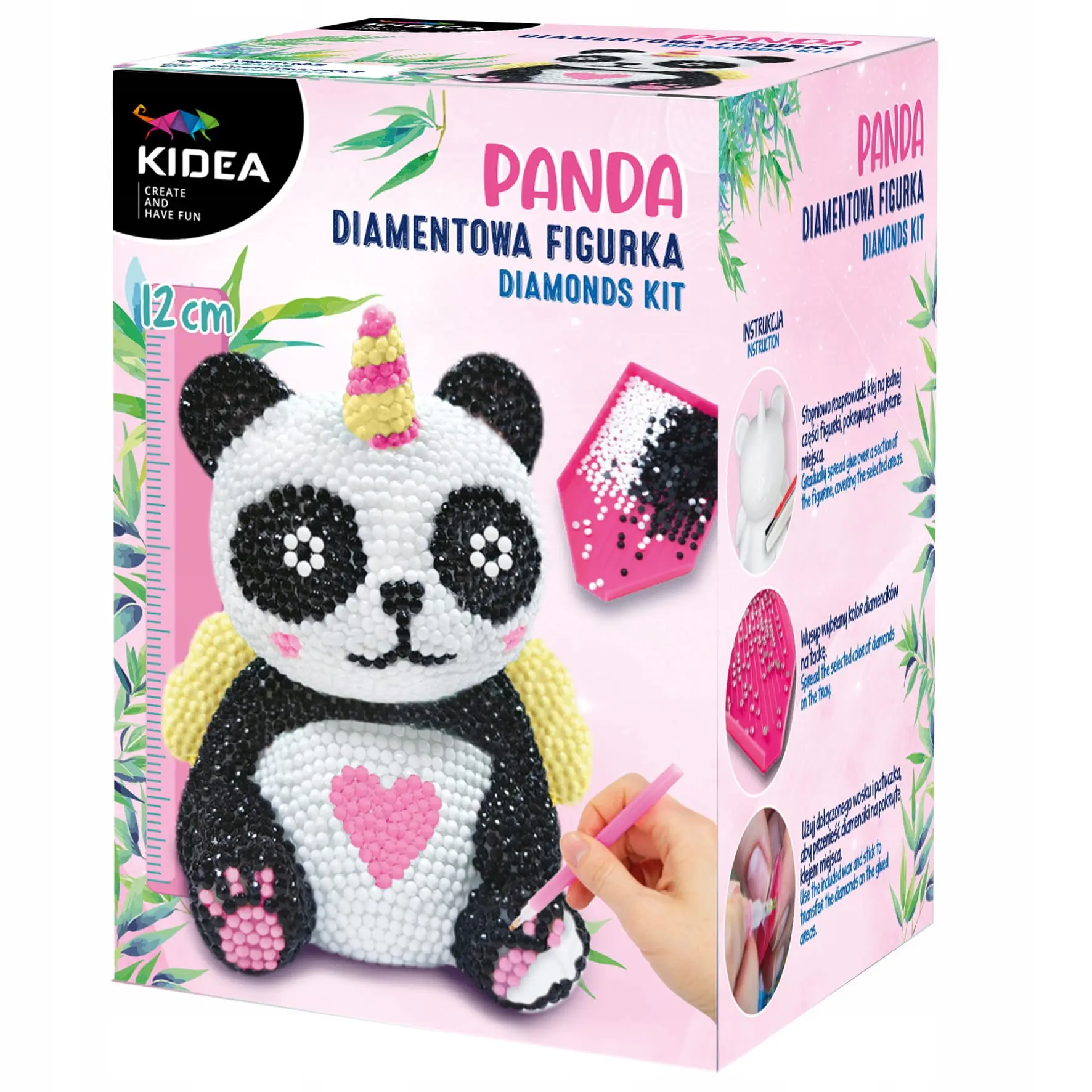 Figurka diamentowa panda KIDEA - Zabawki
