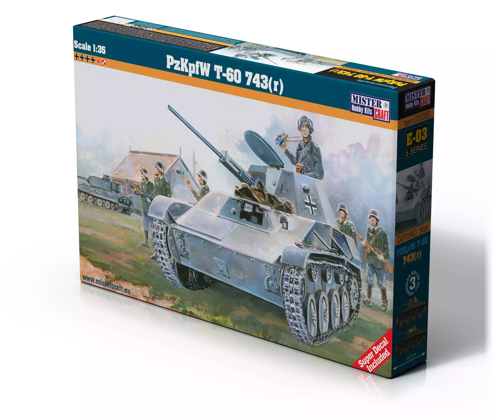 PzKpfW T-60 743(r), E-03, 1:35 - Zabawki