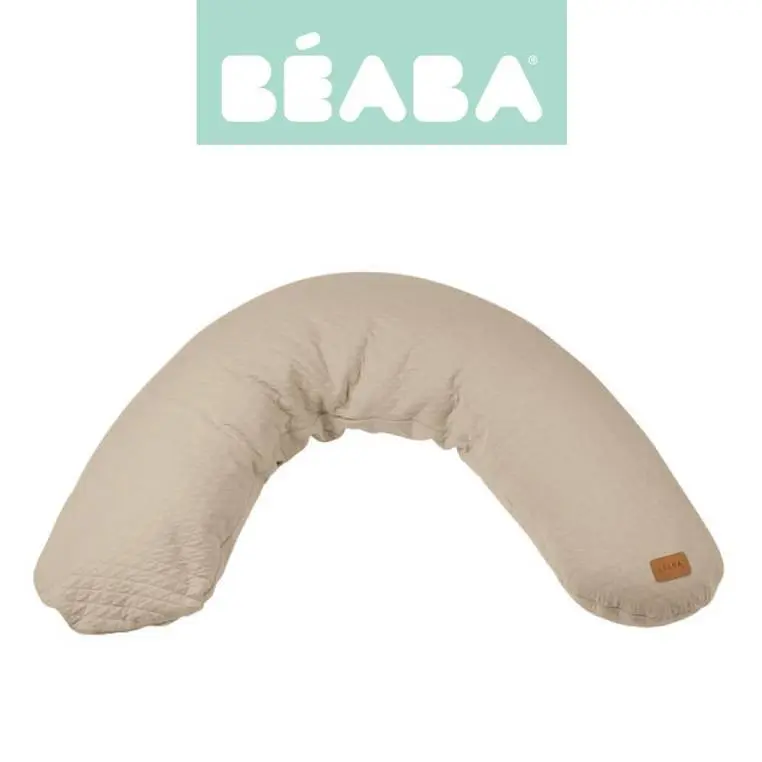 Beaba Ergonomiczna poduszka rogal dla kobiet w ciąży i karmiących Big Flopsy ™ Fleur de coton Linen - Mama i dziecko