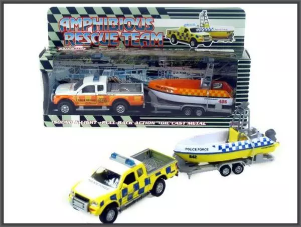 Auto + motorówka św.dźw.w pud.  Sl67WB - Zabawki