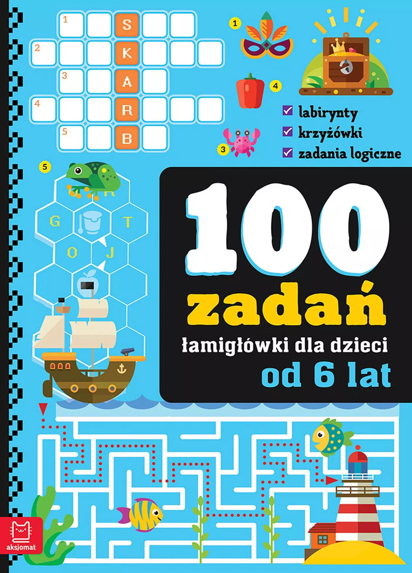 100 zadań - łamigłówki dla dzieci od 6 lat - Książki