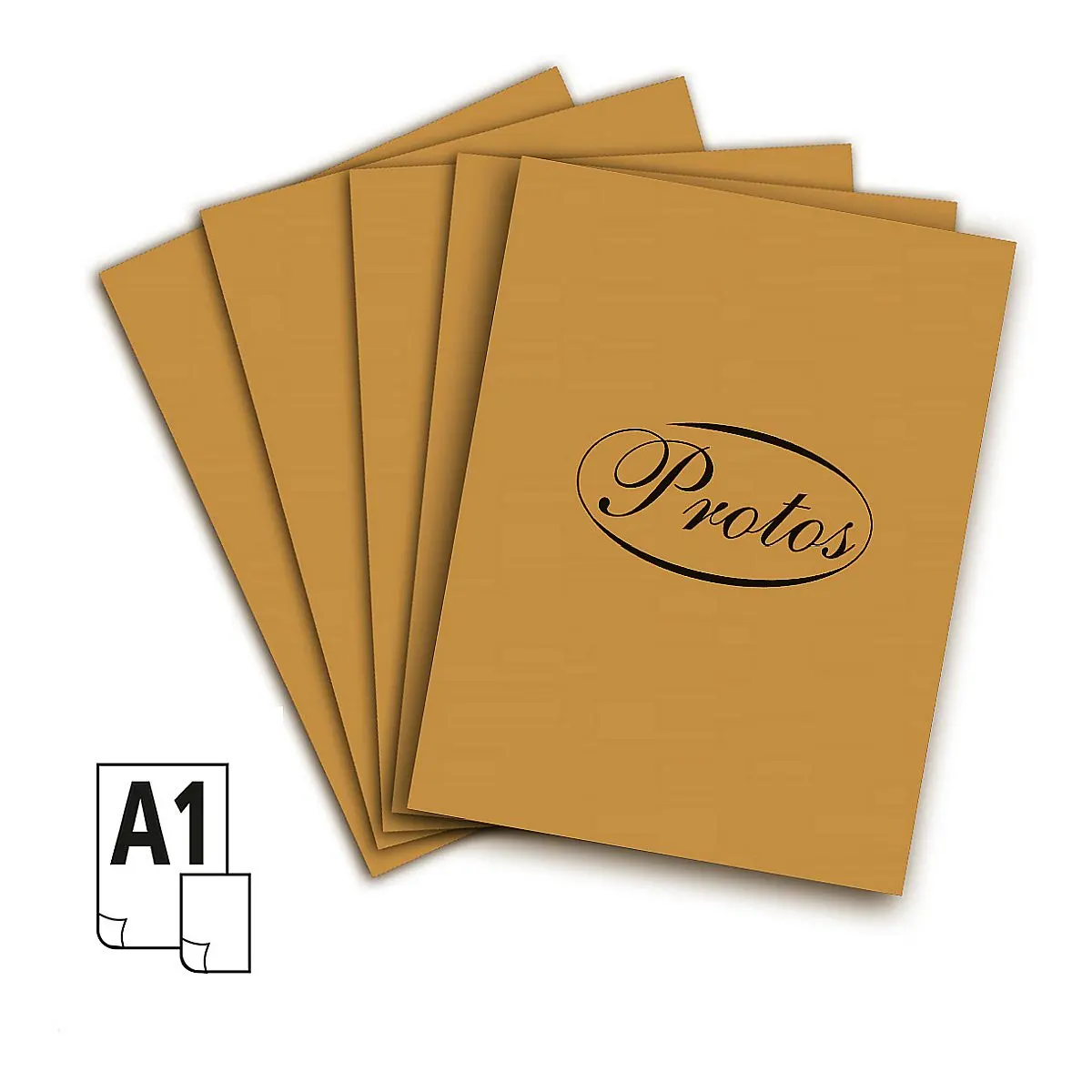 Brystol A1 brązowy jasny 160-180g 20k [mm:] 610x860 Protos - Papiernicze i szkolne