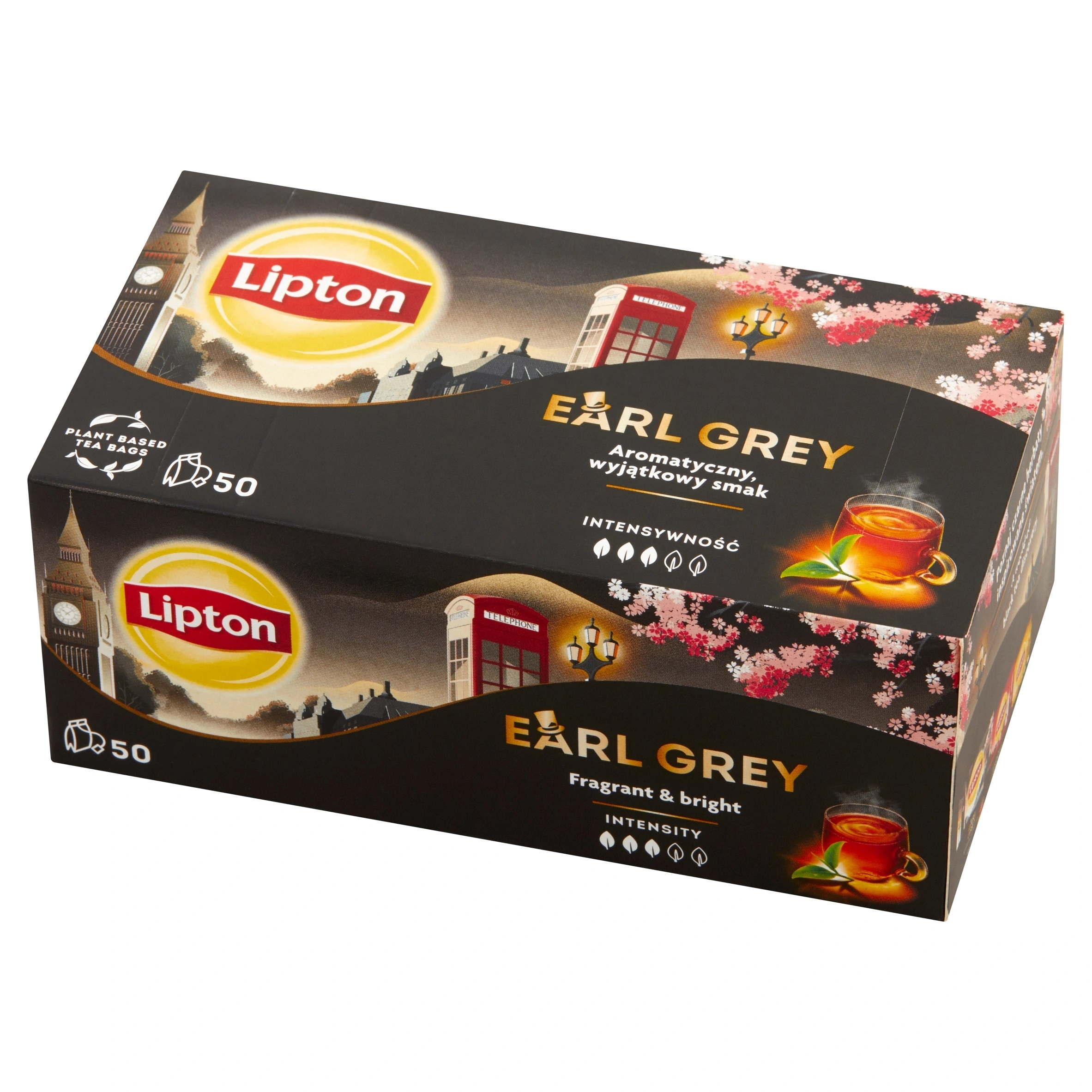 Herbata czarna Lipton Earl Grey, 75 g (50 torebek) - Papiernicze i szkolne