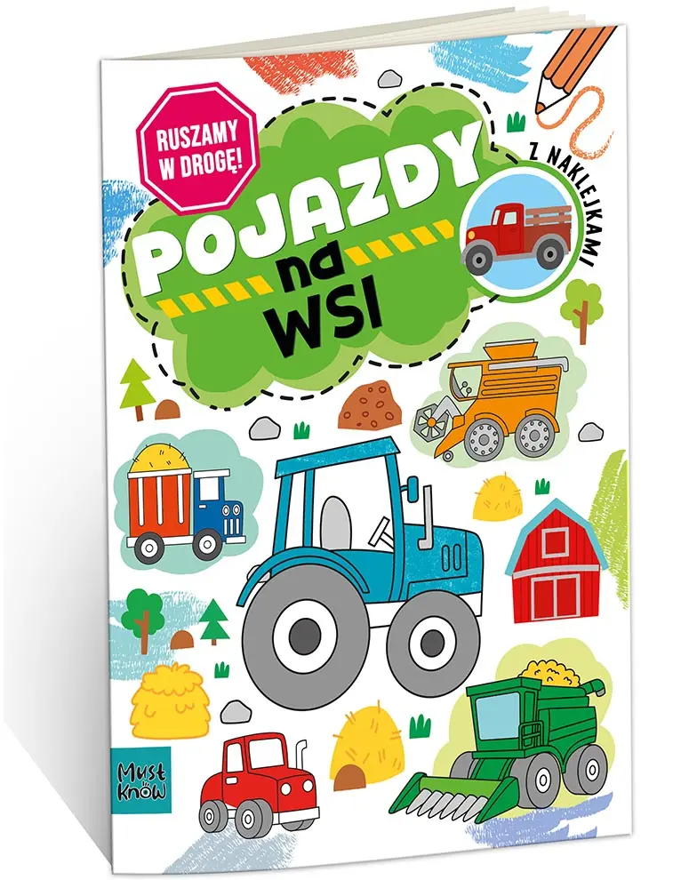 Kolorowanka Ruszamy w drogę. Pojazdy na wsi - Książki