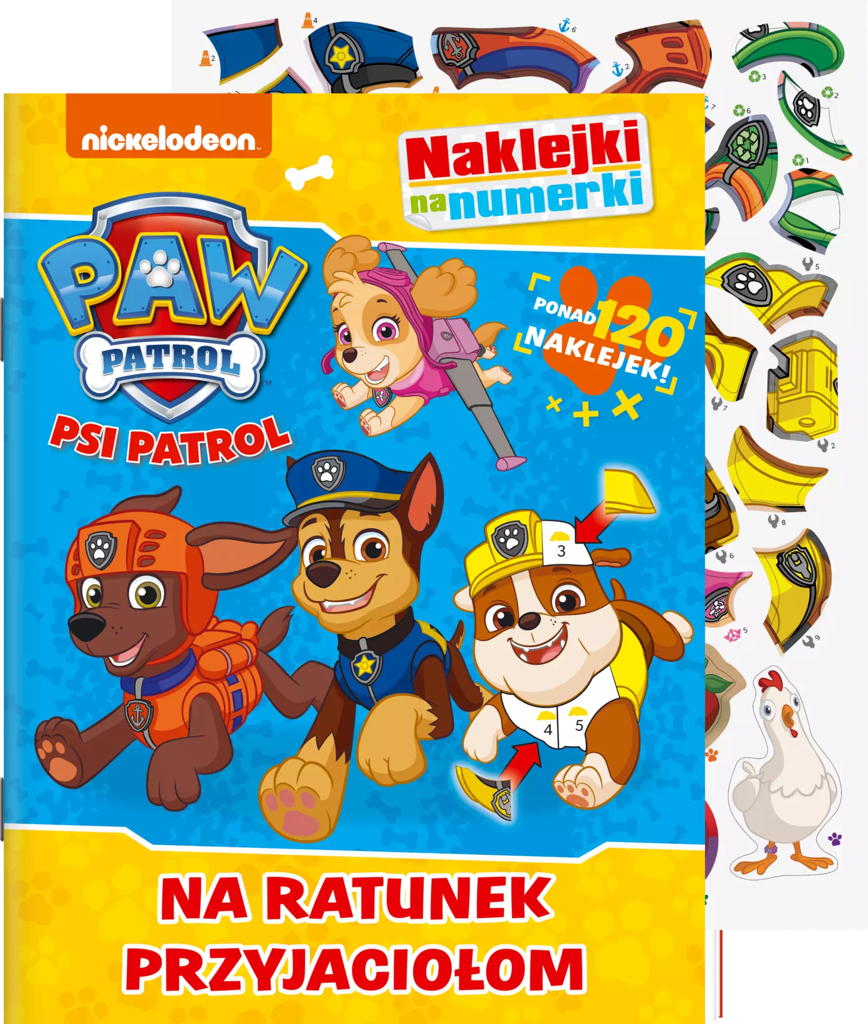 Psi Patrol. Naklejki na numerki. Na ratunek przyjaciołom! - Książki