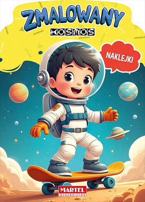 Zmalowany kosmos. Kolorowanka z naklejkami - Książki