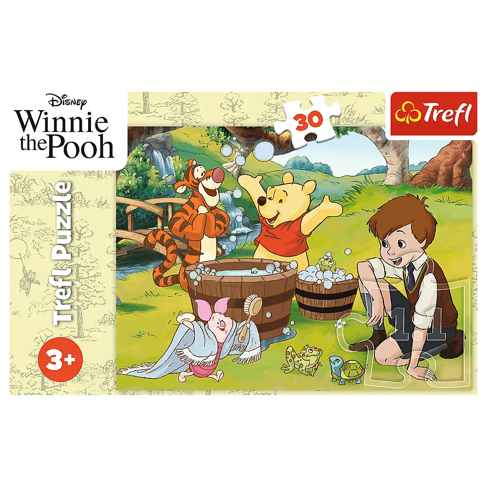 Puzzle 30 elementów. Dzień z Puchatkiem - Puzzle