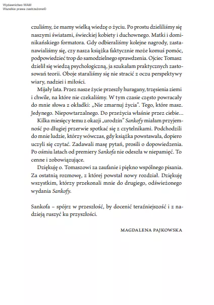 Sankofa. Nie zmarnuj życia - Książki