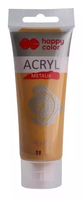 Farba akrylowa 75ml złota HAPPY COLOR - Papiernicze i szkolne