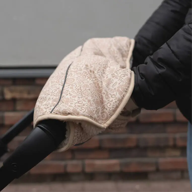 Lodger Wodoodporna mufka do wózka jasnobeżowa Taslon Birch - Mama i dziecko