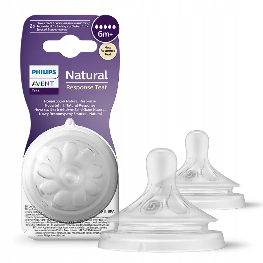 Philips Avent Natural Response SCY965/02 Smoczek Responsywny 6m+ 2 szt. - Zabawki
