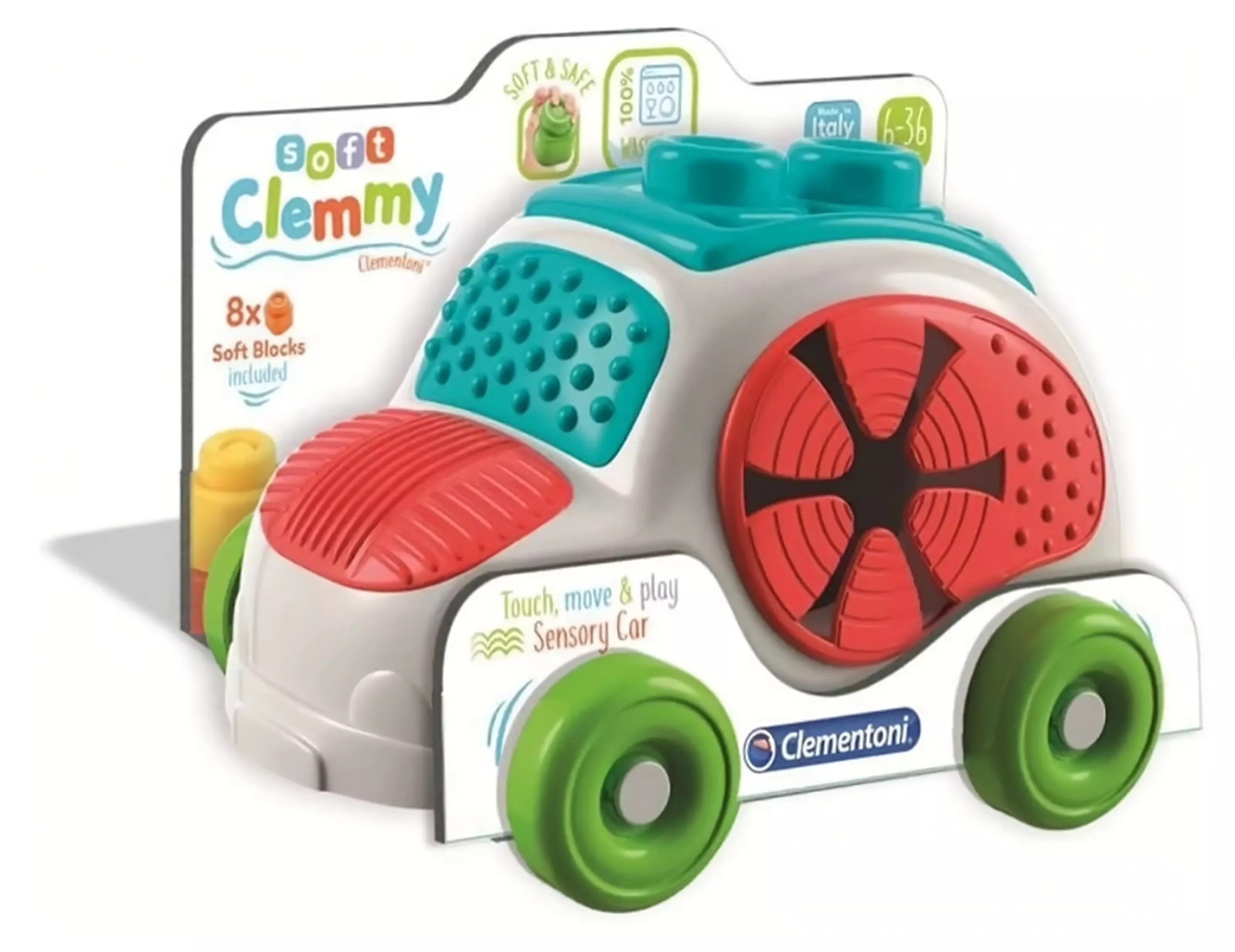 Clemmy. Autko z klockami - Zabawki
