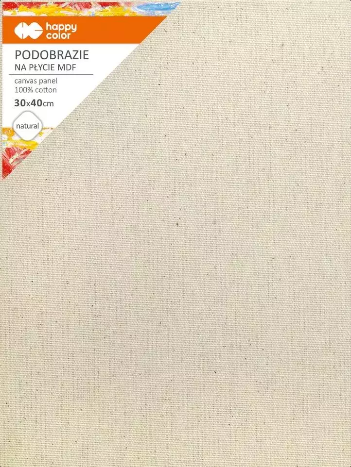 Podobrazie bawełniane 30x40cm natural HAPPY COLOR - Papiernicze i szkolne