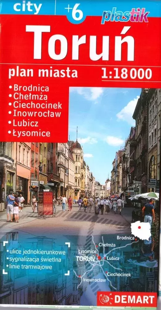 Toruń +6 - plan miasta - Książki