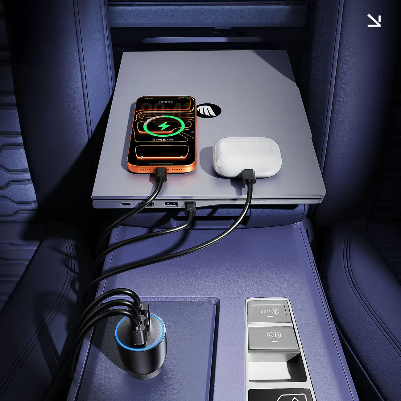 Ładowarka samochodowa Orico PowerLink 165W USB-A + 2x USB-C - czarna - Elektronika i akcesoria