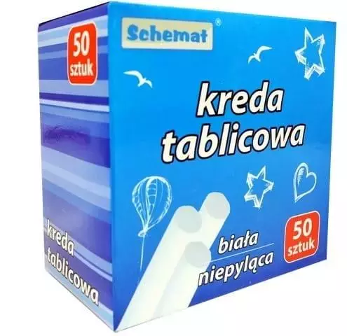 Kreda tablicowa 50szt biała - Papiernicze i szkolne