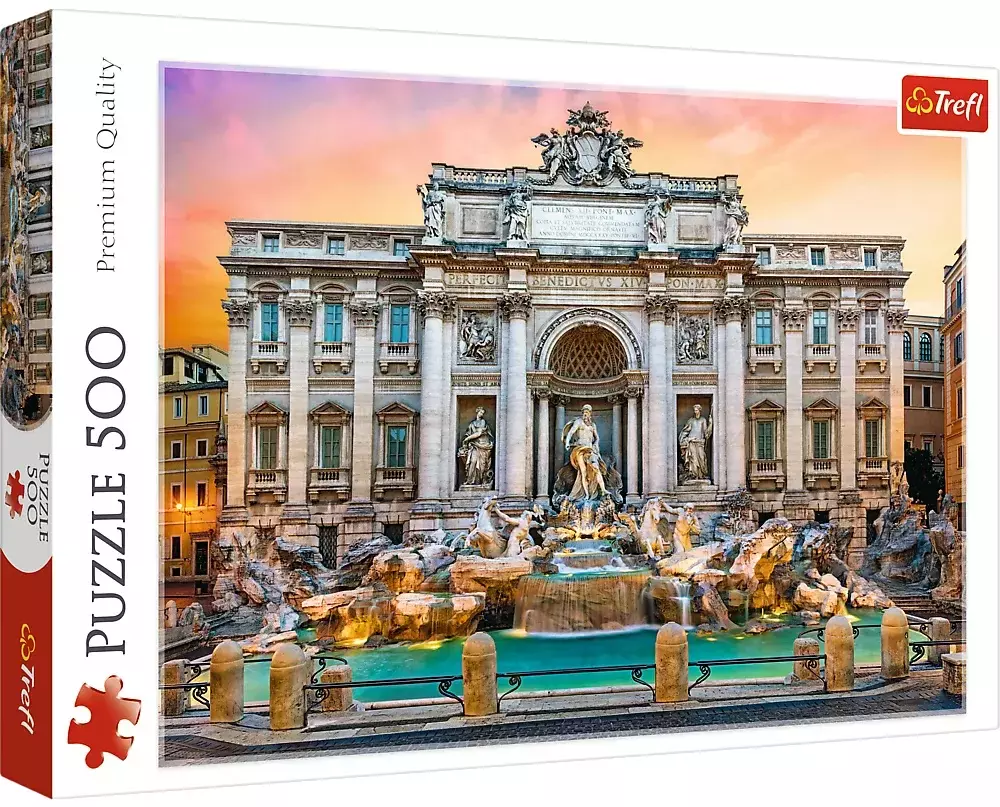 Puzzle 500 elementów. Fontanna di Trevi, Włochy - Puzzle