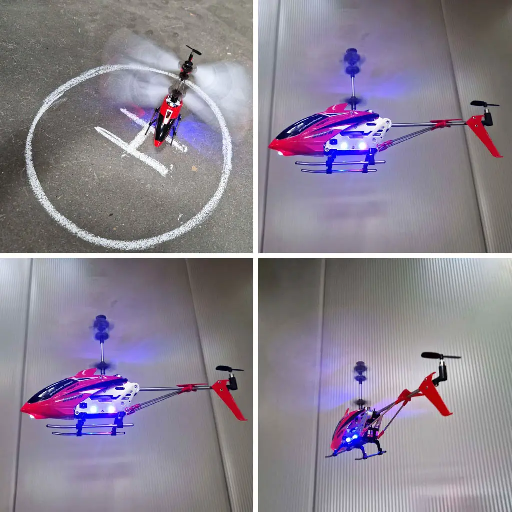 Helikopter zdalnie sterowany na pilota RC SYMA S107H 2.4GHz RTF czerwony - Zabawki