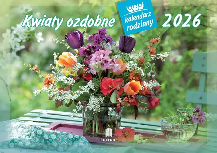 Kalendarz 2026 rodzinny Kwiaty ozdobne - Książki