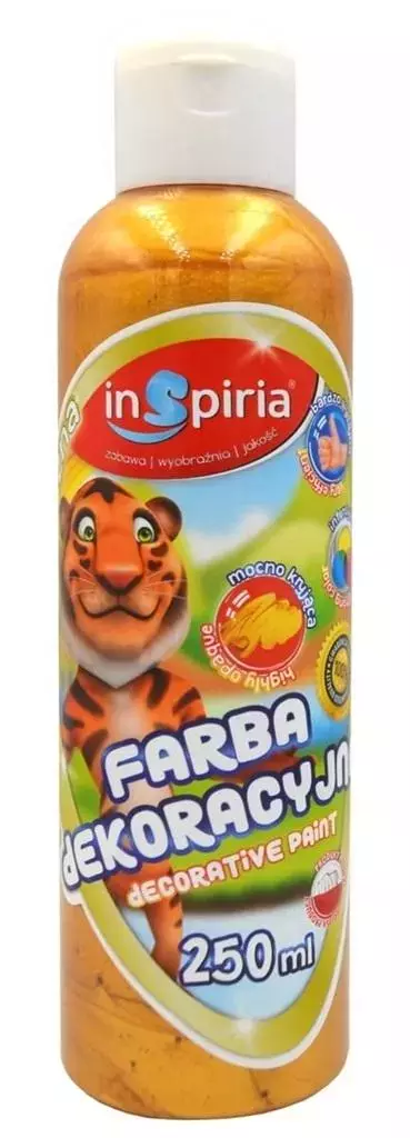 Farba dekoracyjna metaliczna złota 250 ml - Papiernicze i szkolne