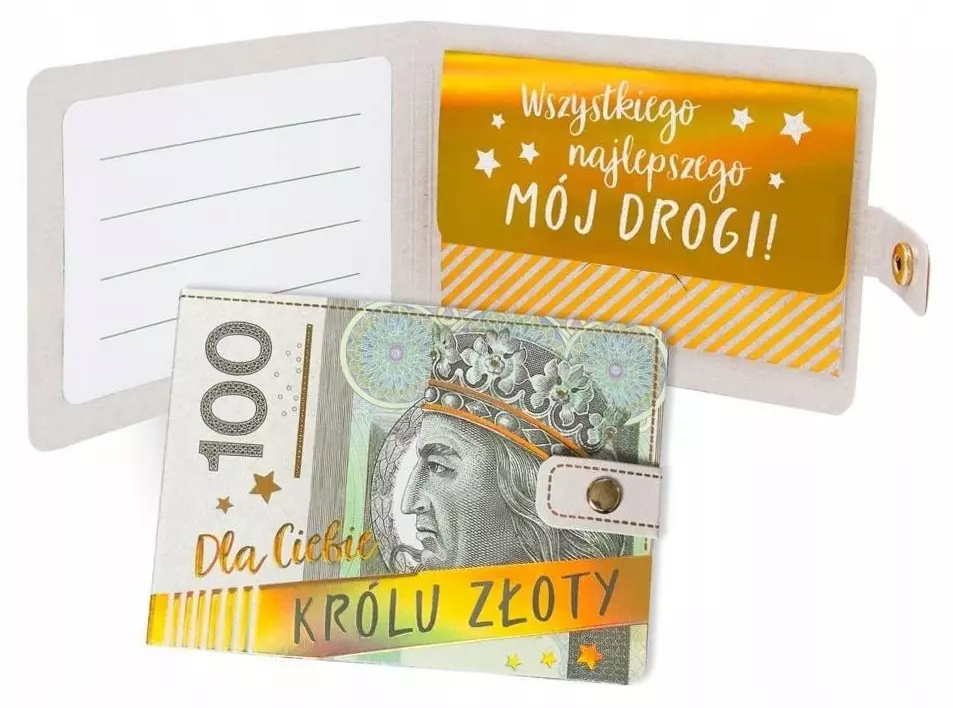 Portfelik Dla Ciebie królu złoty banknot 100zł - Papiernicze i szkolne