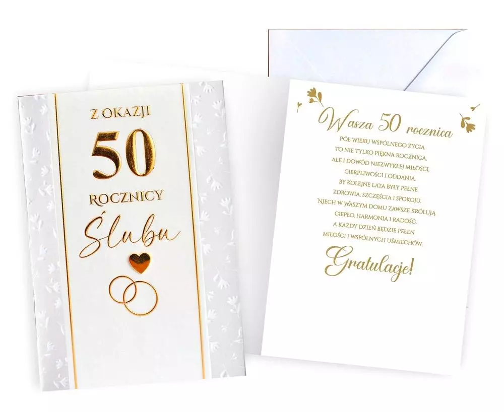 Karnet Rocznica ślubu 50 - Papiernicze i szkolne