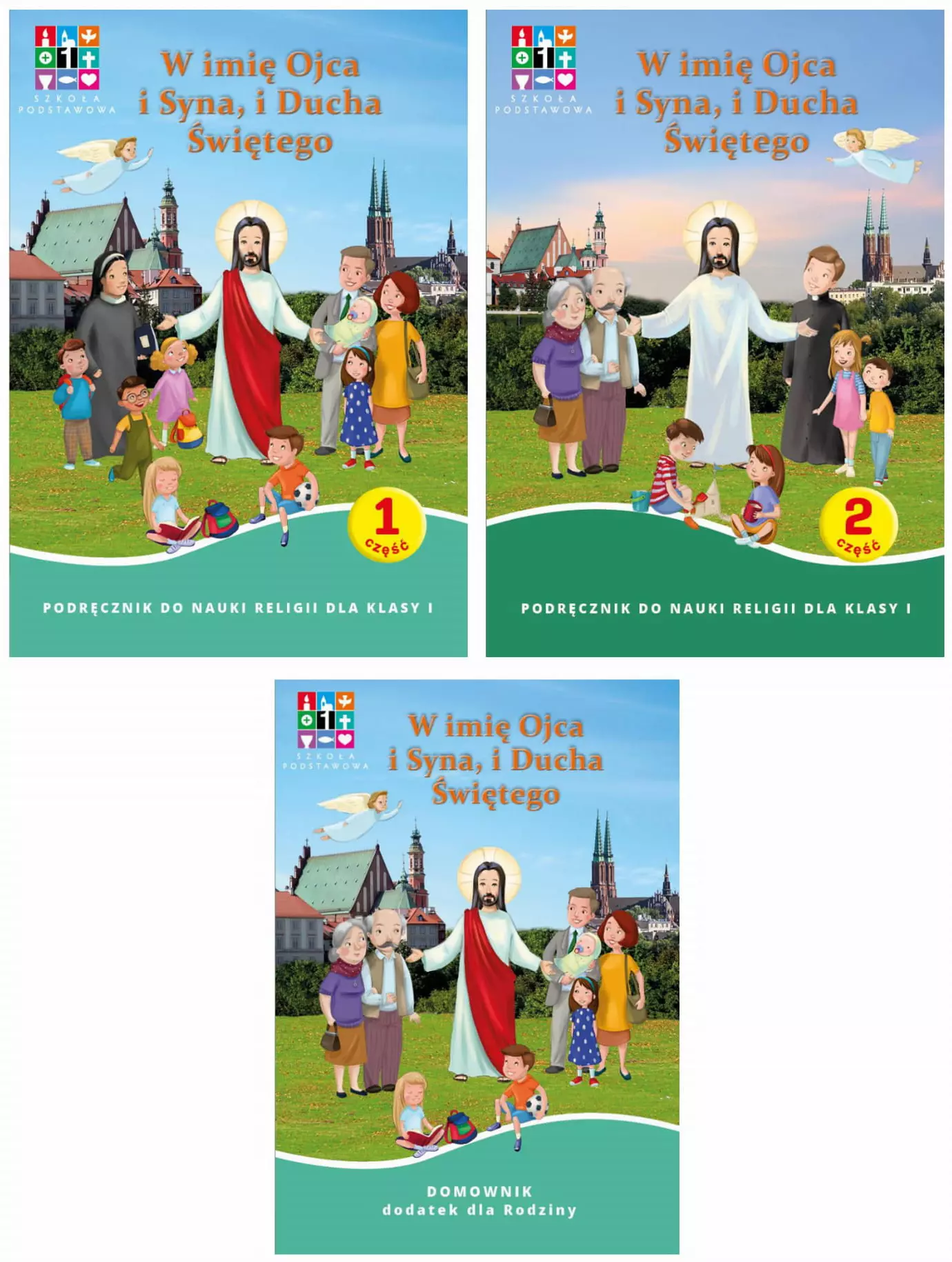 W imię Ojca i Syna, i Ducha Świętego. Podręczniki do nauki religii dla klasy 1 szkoły podstawowej. Część 1-2 + Domownik - Książki