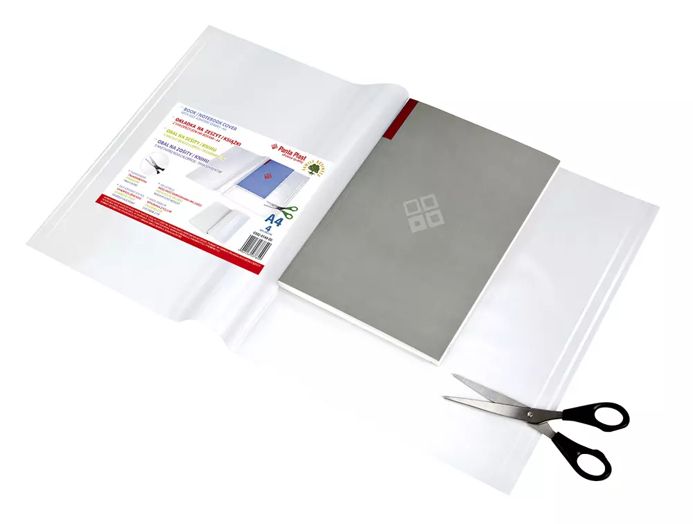 Okładka na zeszyt/książkę przylepna A4 PP 4 szt - Papiernicze i szkolne