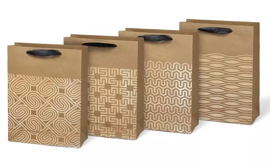 Torebka na prezent L lux kraft 225x335x100 - Papiernicze i szkolne
