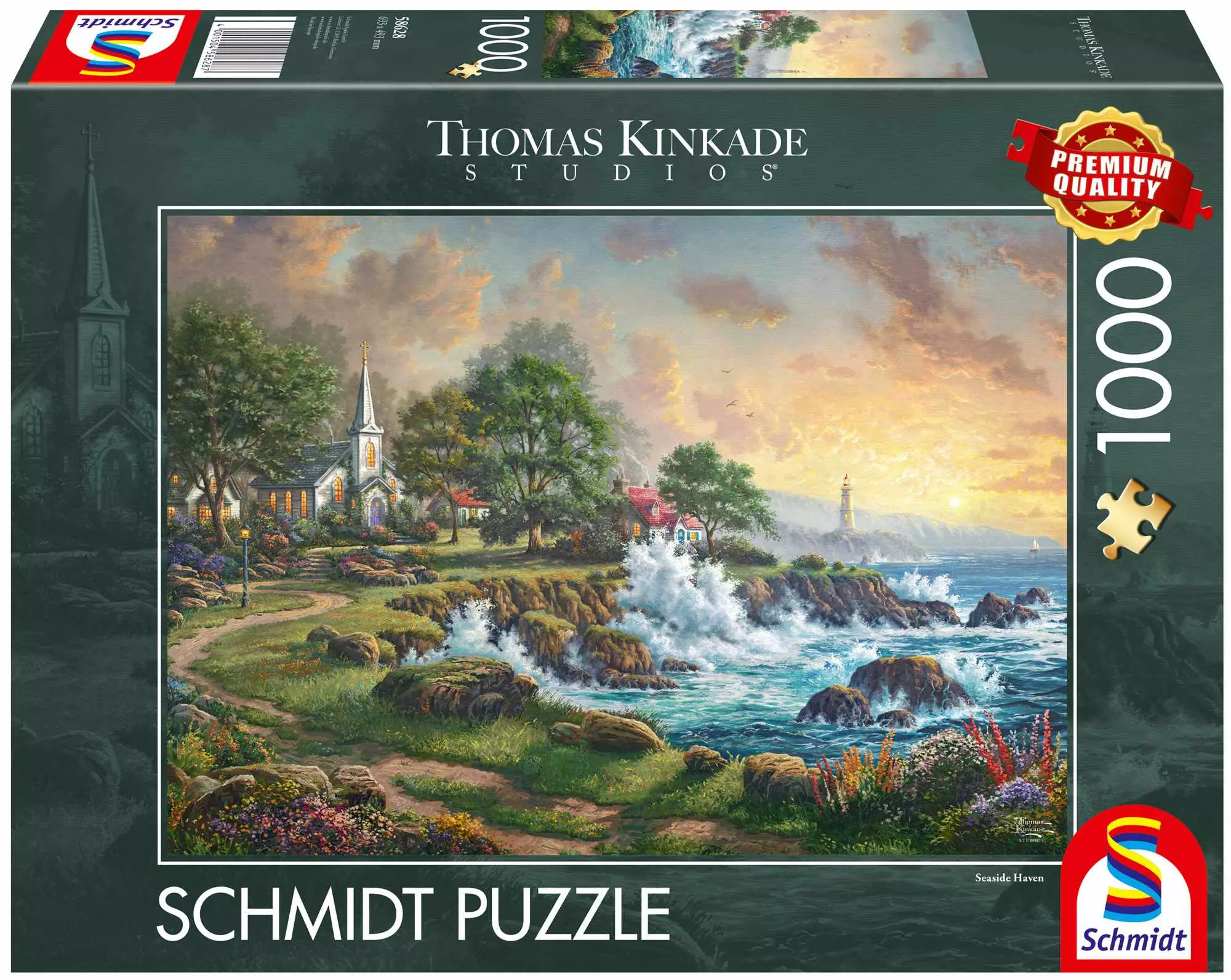 Puzzle 1000 PQ T.Kinkade Nadmorski krajobraz 113669 - Puzzle