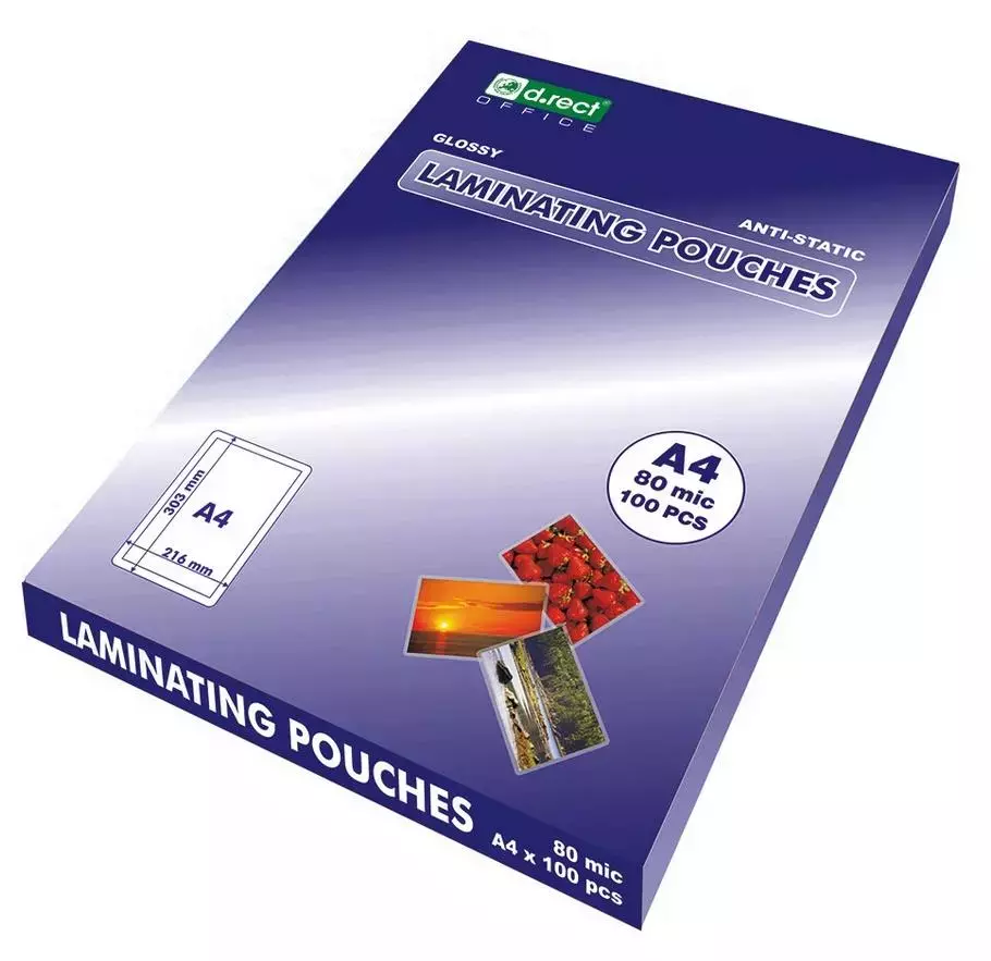 Folia laminacyjna A4 80 mic a'100 D.RECT - Papiernicze i szkolne
