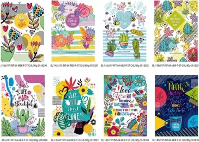 Notatnik ozdobny 145x197/64K gładki FRESH - Papiernicze i szkolne
