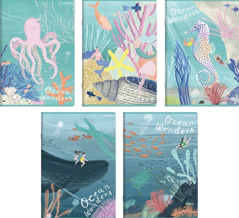 Zeszyt A5 32 kartki w kratkę, ocean - Papiernicze i szkolne