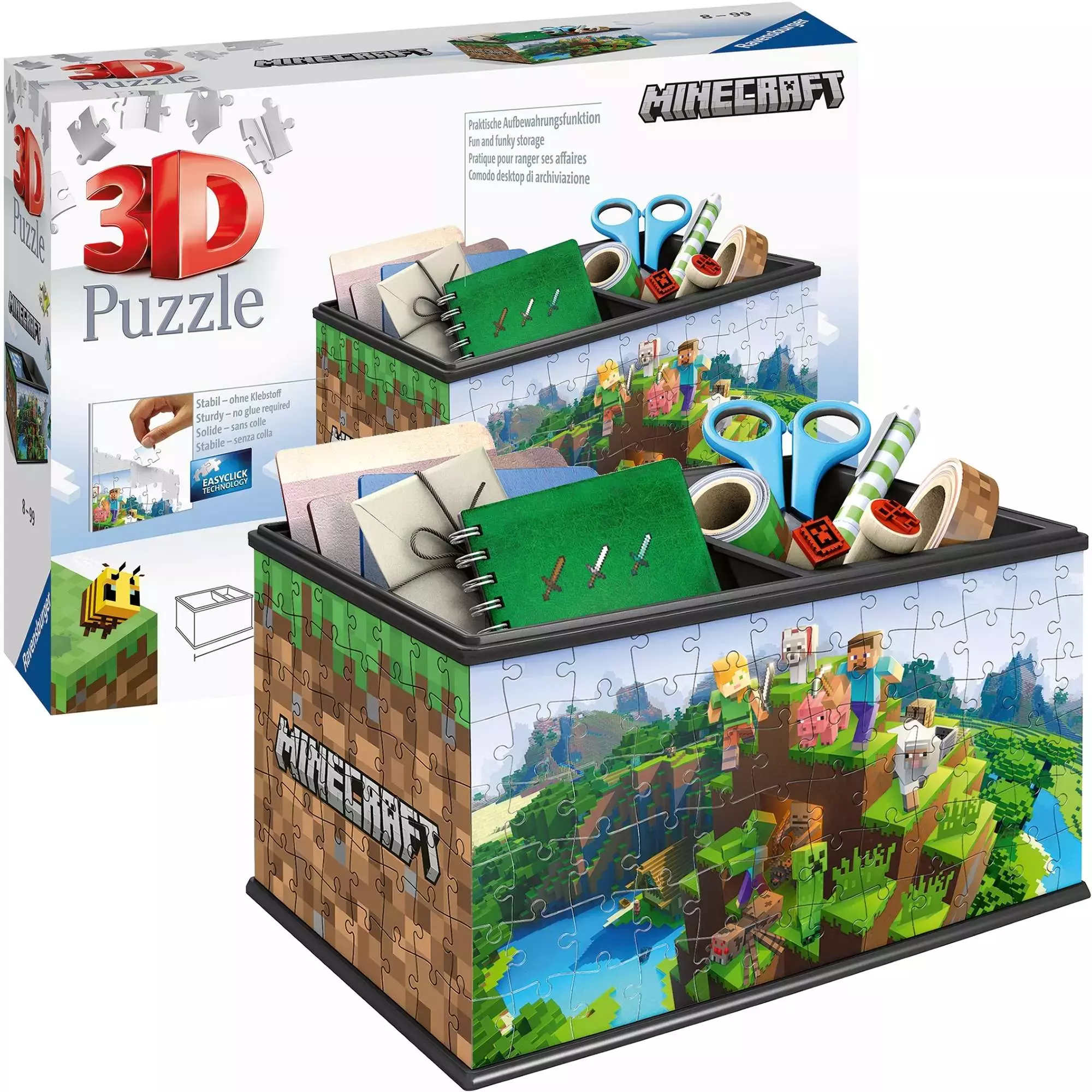 Puzzle 3D 216 elementów. Szkatułka Minecraft - Puzzle