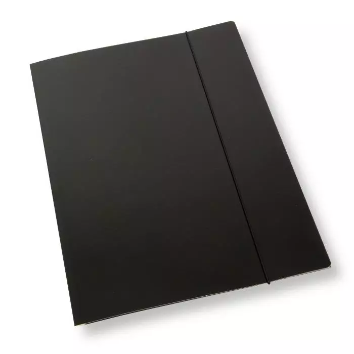 Teczka A4 z gumką lakier czarna 350gsm - Papiernicze i szkolne