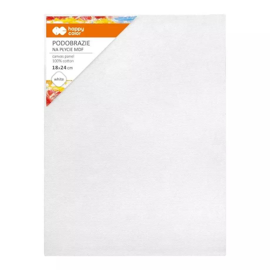Podobrazie bawełniane 18x24cm białe HAPPY COLOR - Papiernicze i szkolne