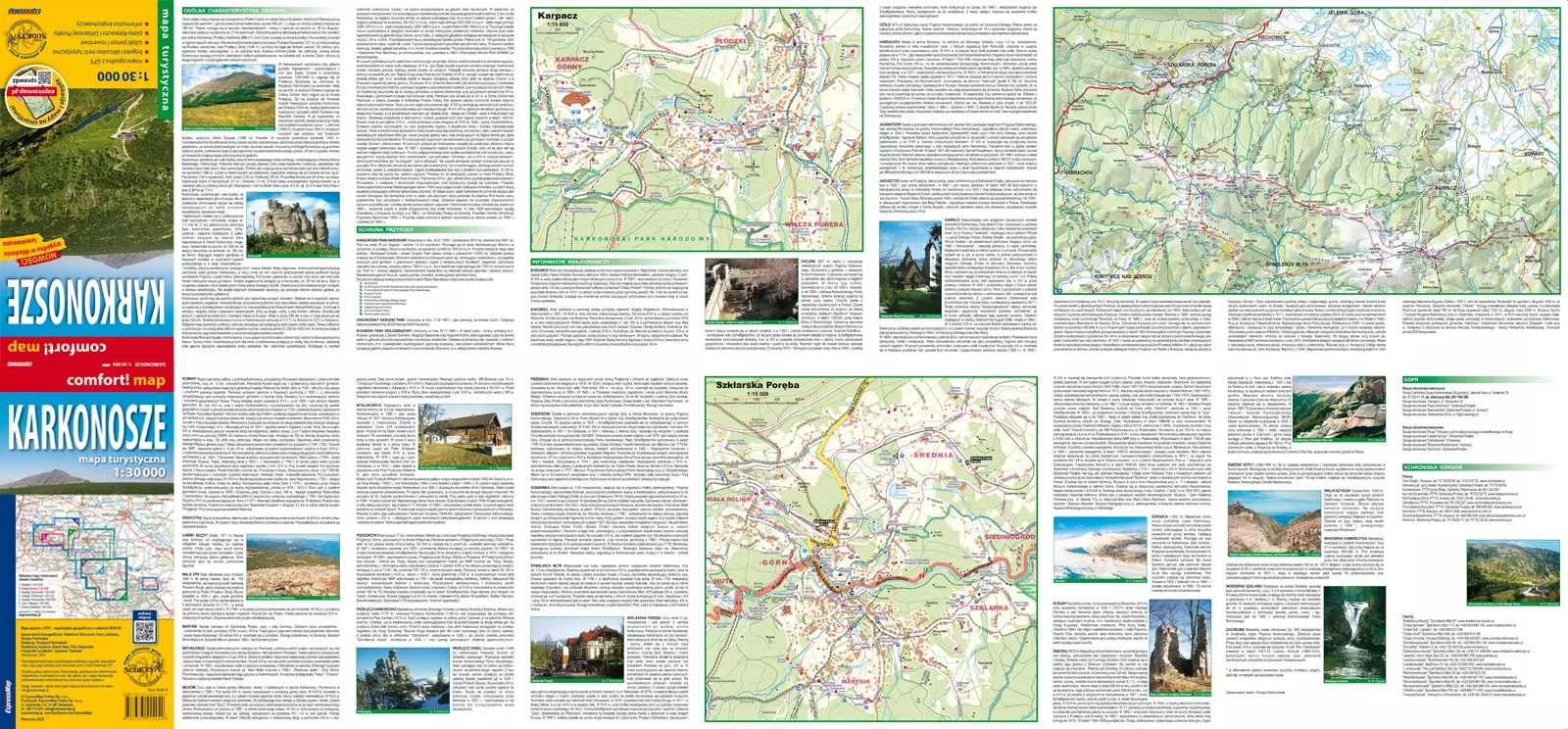 Karkonosze; laminowana mapa turystyczna 1:30 000 - Książki