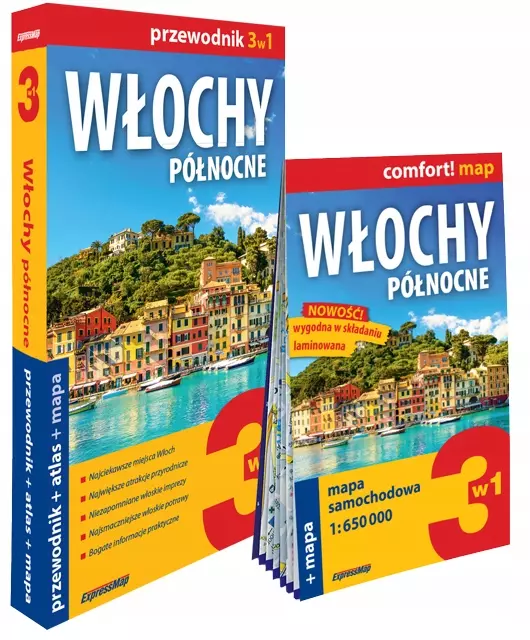 Włochy północne 3w1 przewodnik + atlas + mapa - Książki