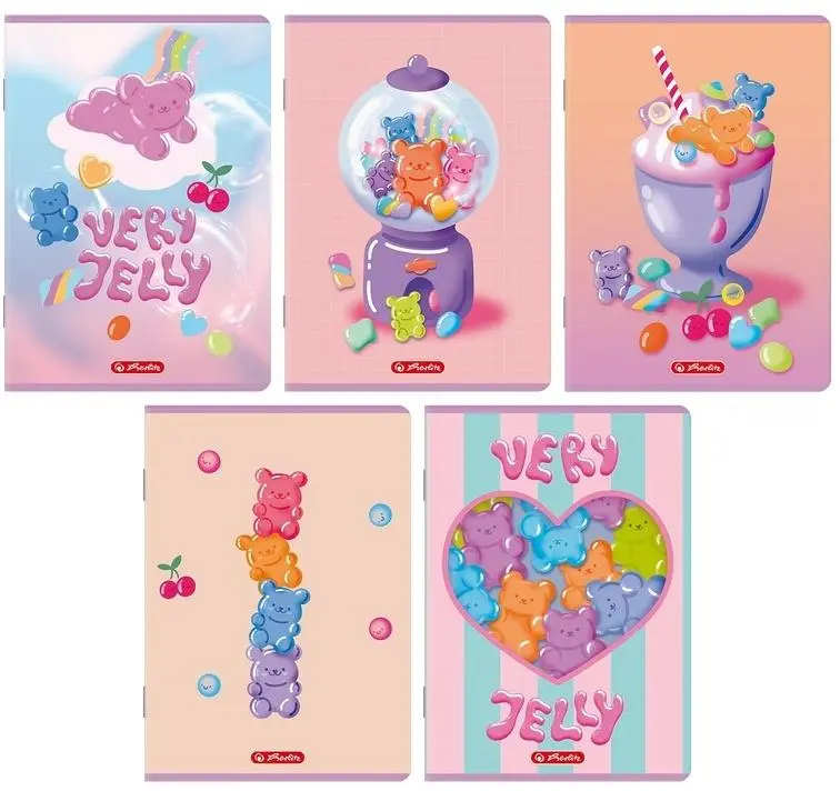Zeszyt A5/32K linia podwójna Jelly (10szt) HERLITZ - Papiernicze i szkolne
