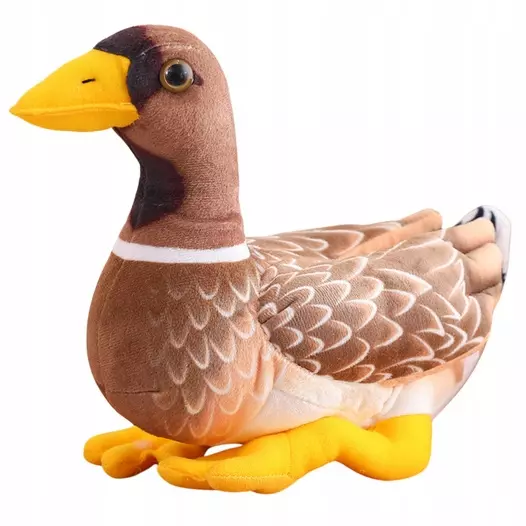 Pluszowa Maskotka Przytulanka Kaczka Brązowo Żółta 28cm - Zabawki