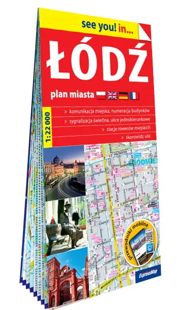 Łódź. Plan miasta papierowy, 1:22 000 - Książki