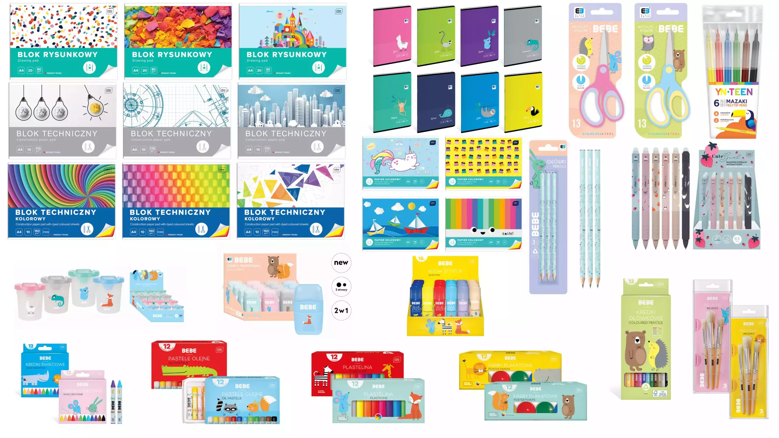 Wyprawka szkolna do klas 1-3 dla dziewczynki - Papiernicze i szkolne