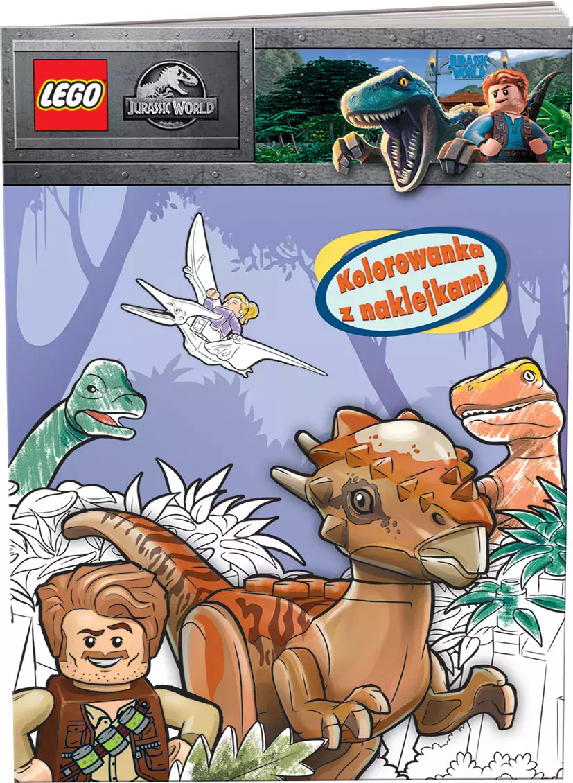 LEGO Jurassic World. Kolorowanka z naklejkami - Książki