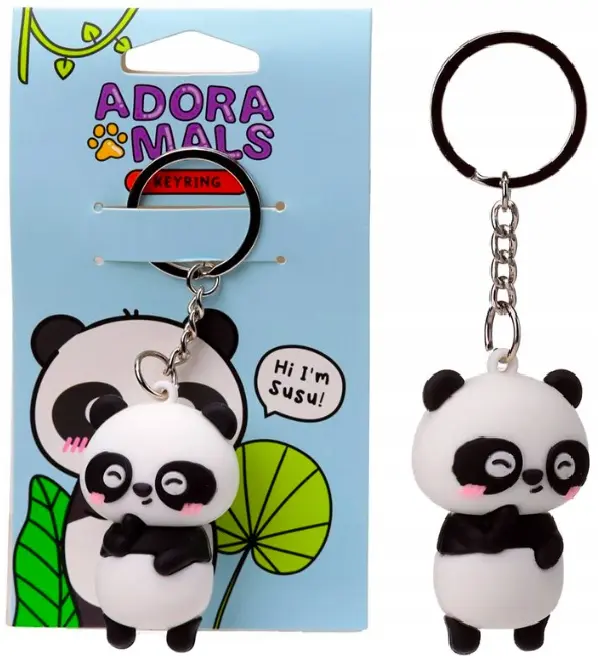 BRELOK do kluczy PANDA kot dziecka breloczek zawieszka 3D - Zabawki